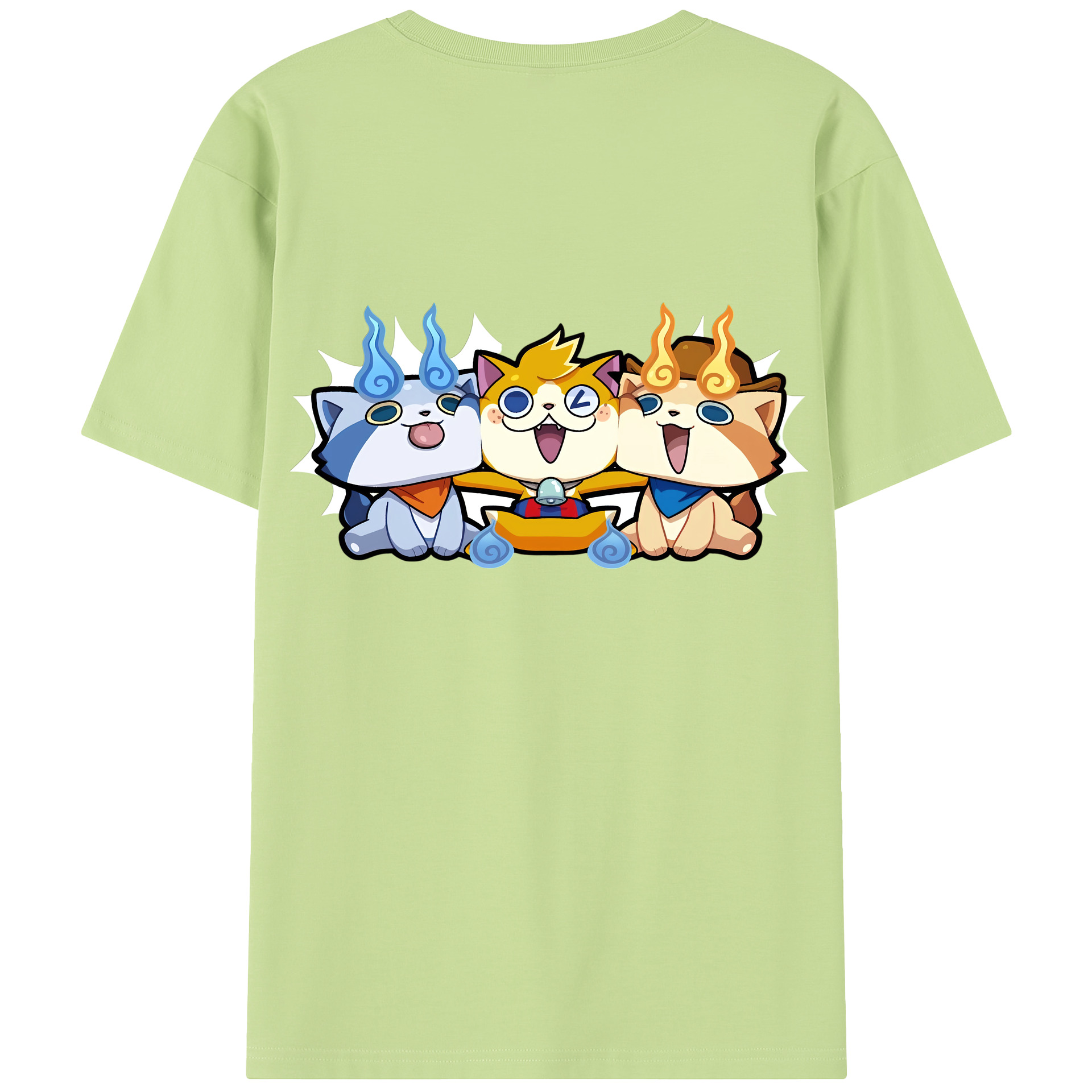 （画像用） 妖怪ウォッチ Yo-kai Watch 綿100％半袖Tシャツ（背面プリント）